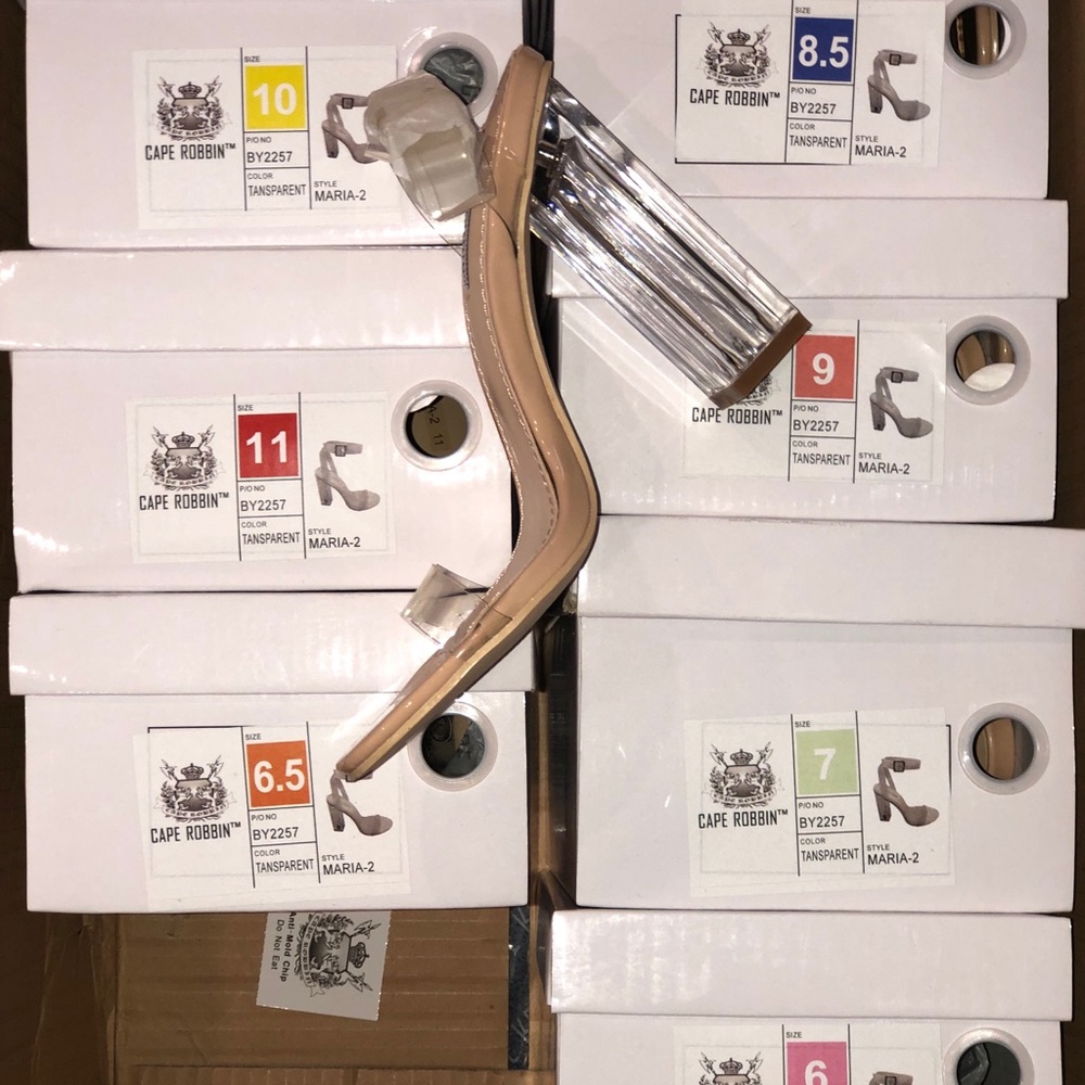 Clear Thick Heel